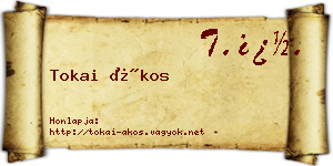 Tokai Ákos névjegykártya